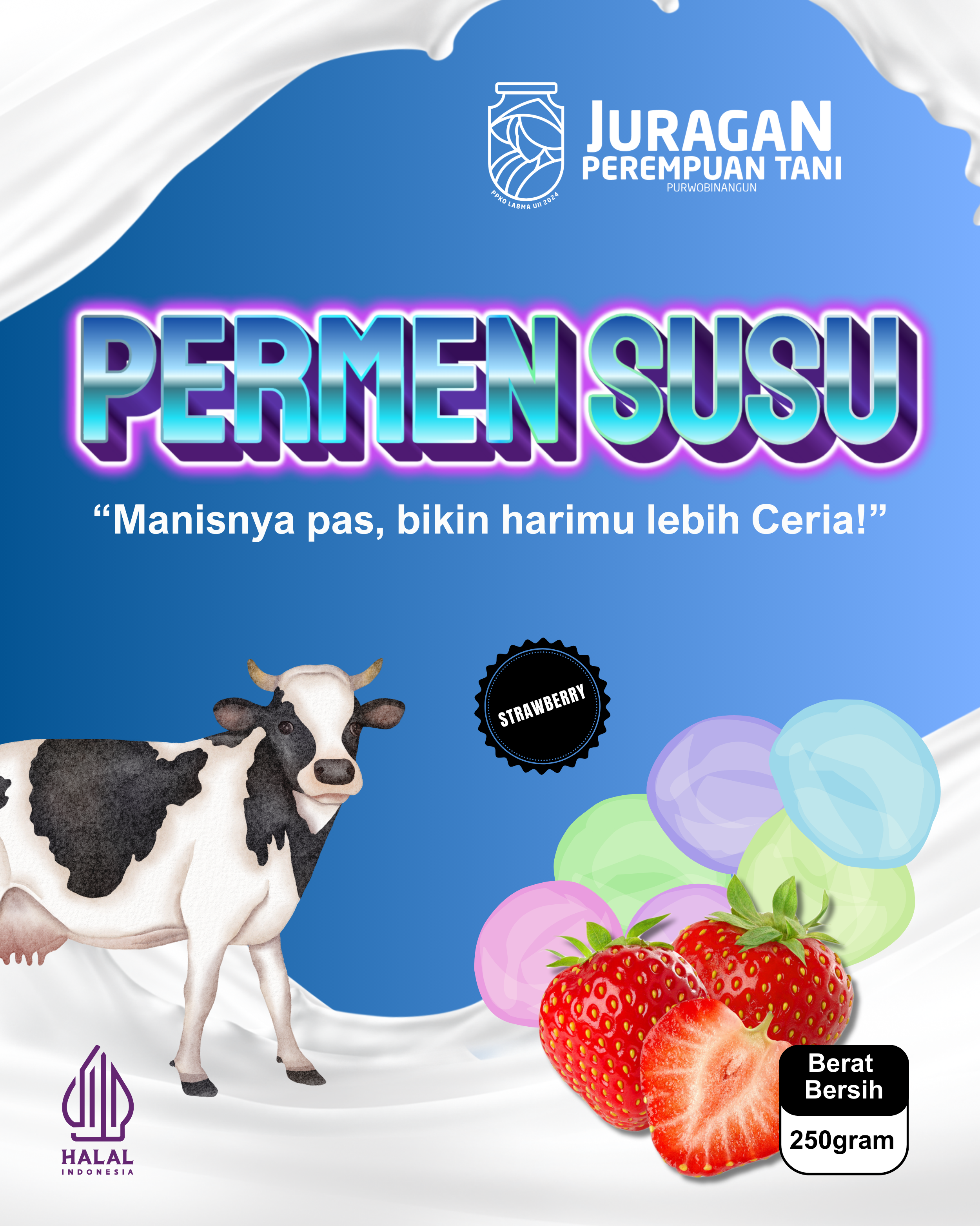 Permen Susu Strawberry